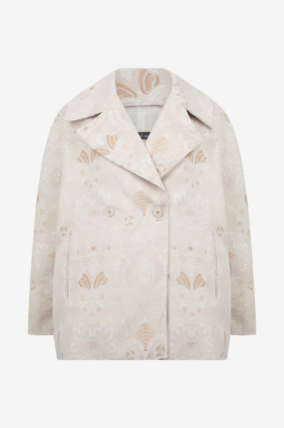 Manteau court et ample en brocart