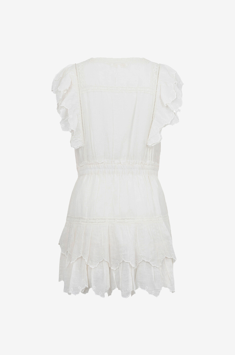LOVESHACKFANCY Kurzes Strandkleid aus Baumwolle und Viskose Darryl Damen WEISS 2