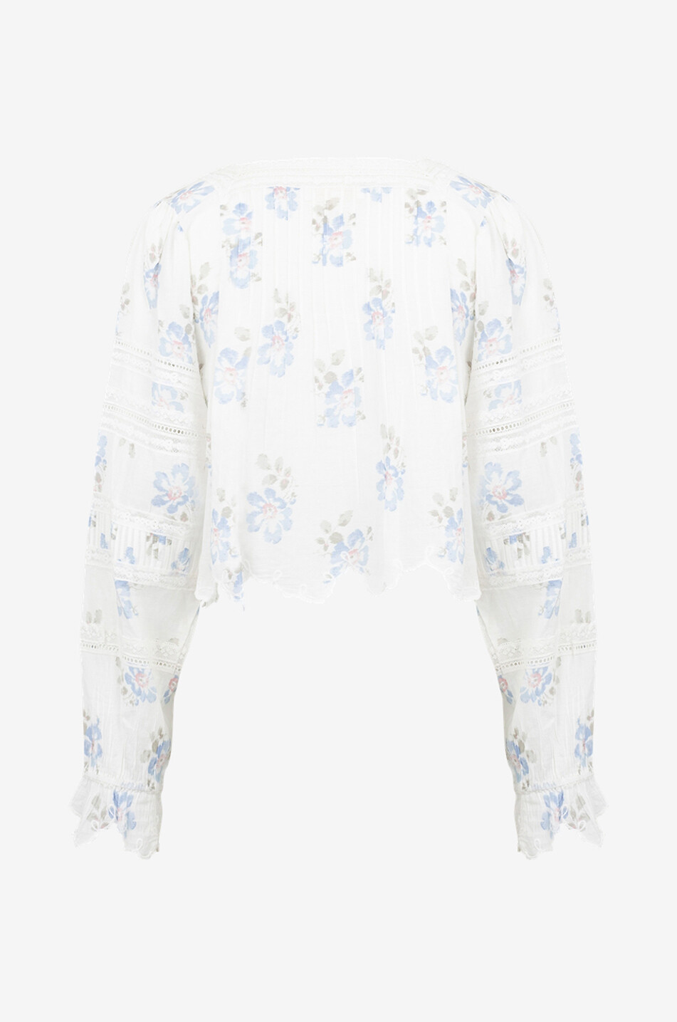 LOVESHACKFANCY Sanra cotton and viscose beach crop top Women MULTI COLOURED 2