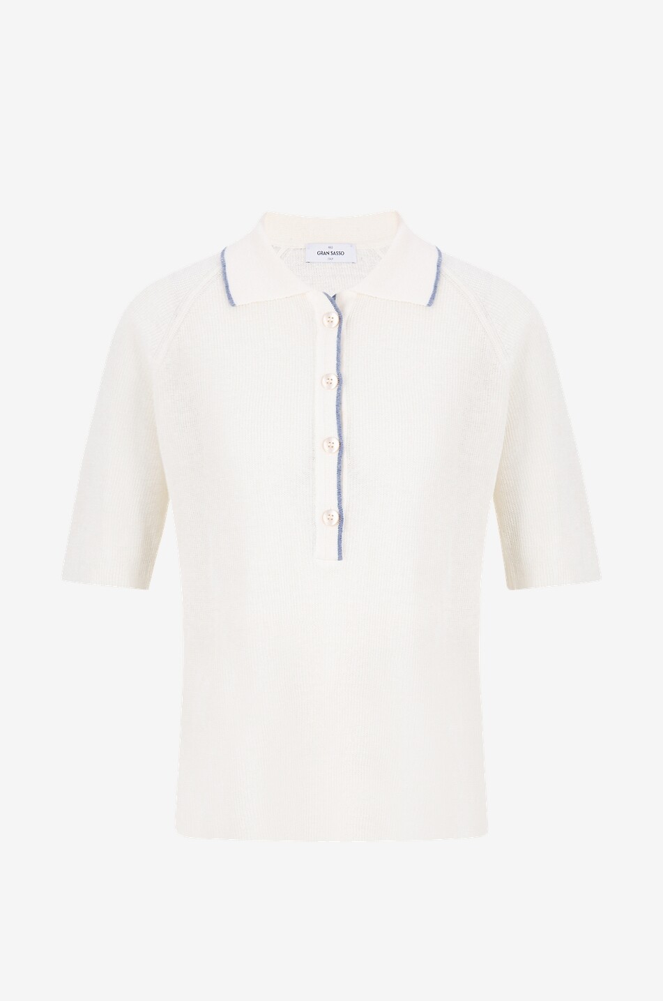 Polohemd aus Baumwolle und Leinen