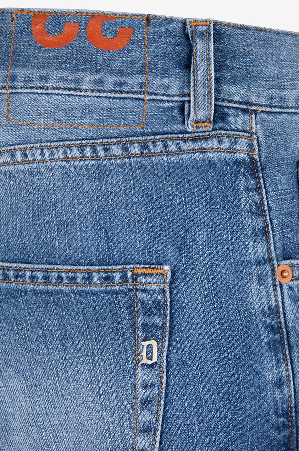 Ausgewaschene gerade Jeans aus Denim Icon