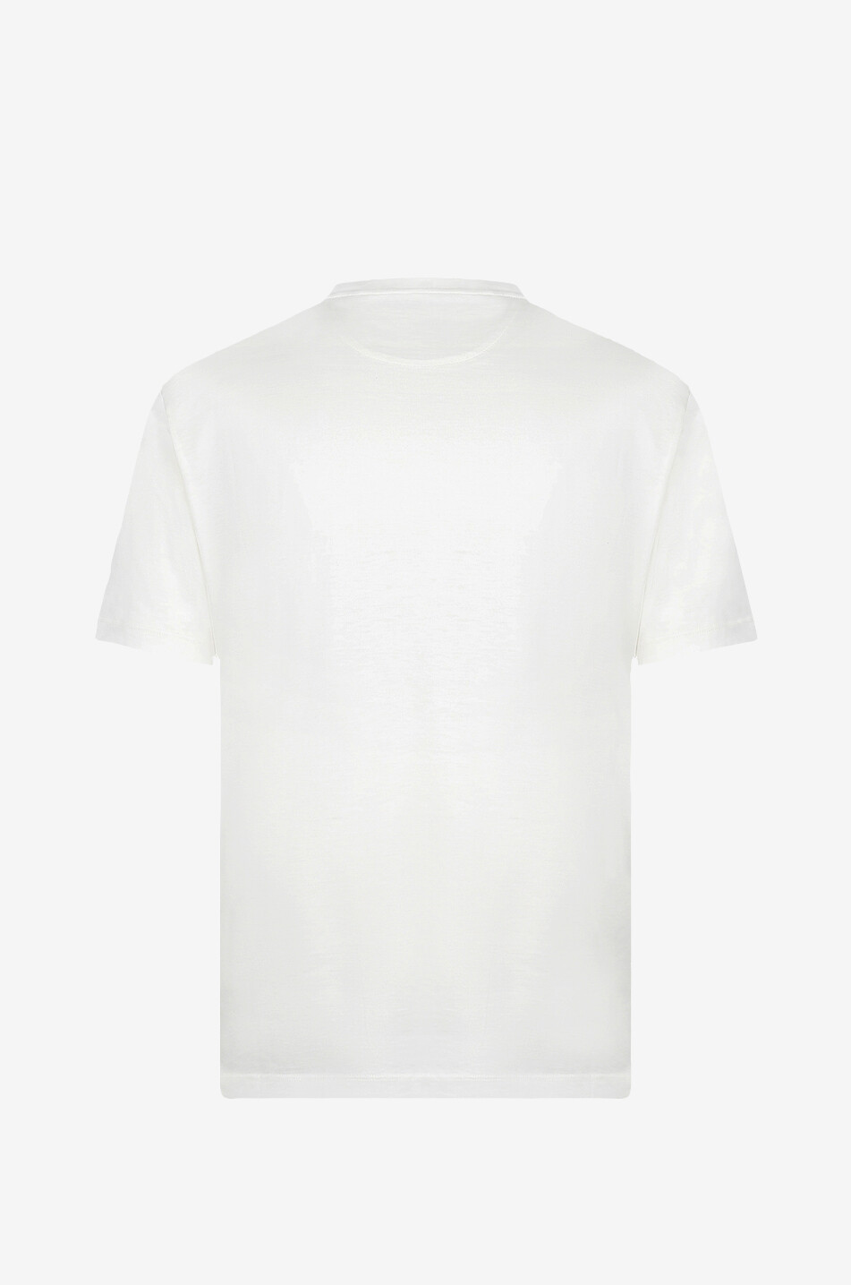 MAURIZIO BALDASSARI T-shirt à manches courtes en jersey de soie et coton Homme BLANC 2