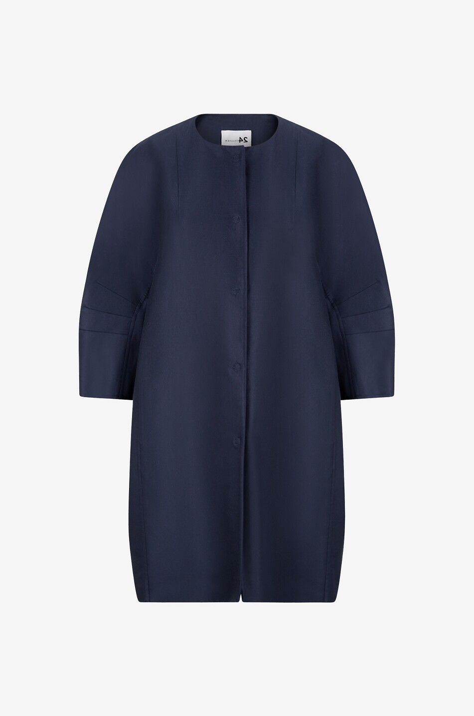 Manteau trois-quarts en coton et soie