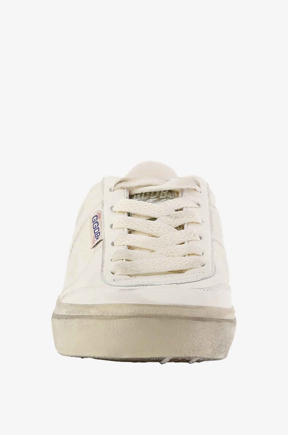 GOLDEN GOOSE Soul Star low-top distressed nappa leather sneakers with platinum detail Women WHITE 2