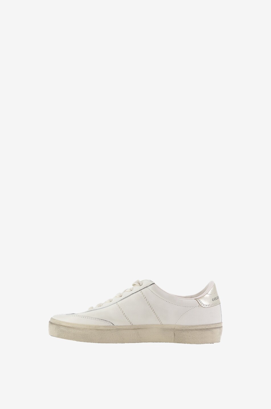 GOLDEN GOOSE Soul Star low-top distressed nappa leather sneakers with platinum detail Women WHITE 3