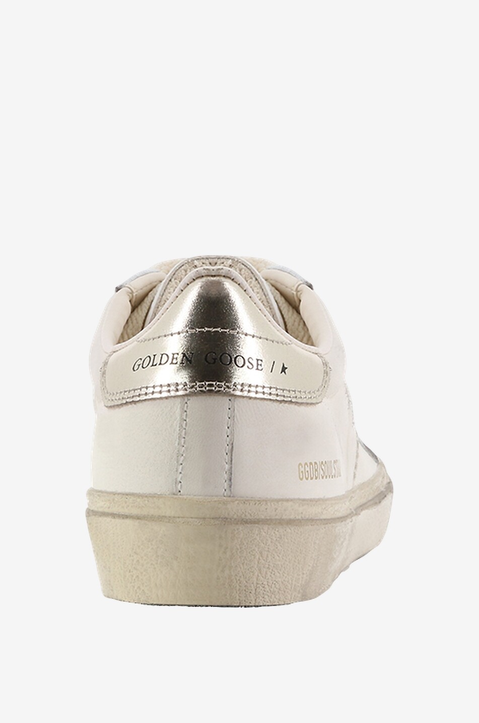 GOLDEN GOOSE Soul Star low-top distressed nappa leather sneakers with platinum detail Women WHITE 4