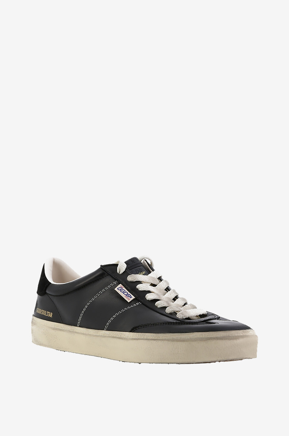 Soul Star low-top distressed nappa leather and suede sneakers