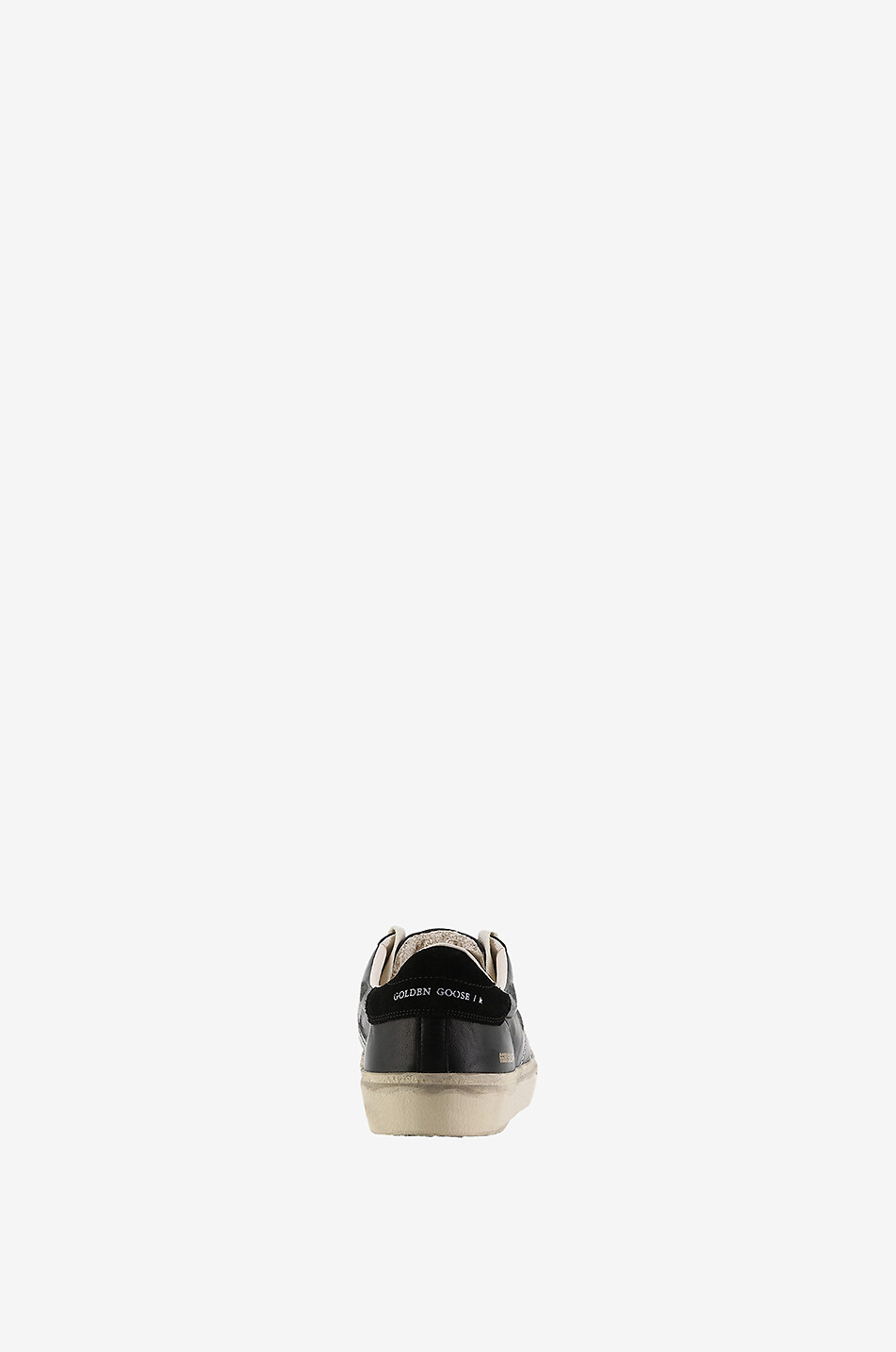 GOLDEN GOOSE Soul Star low-top distressed nappa leather and suede sneakers Men BLACK 4