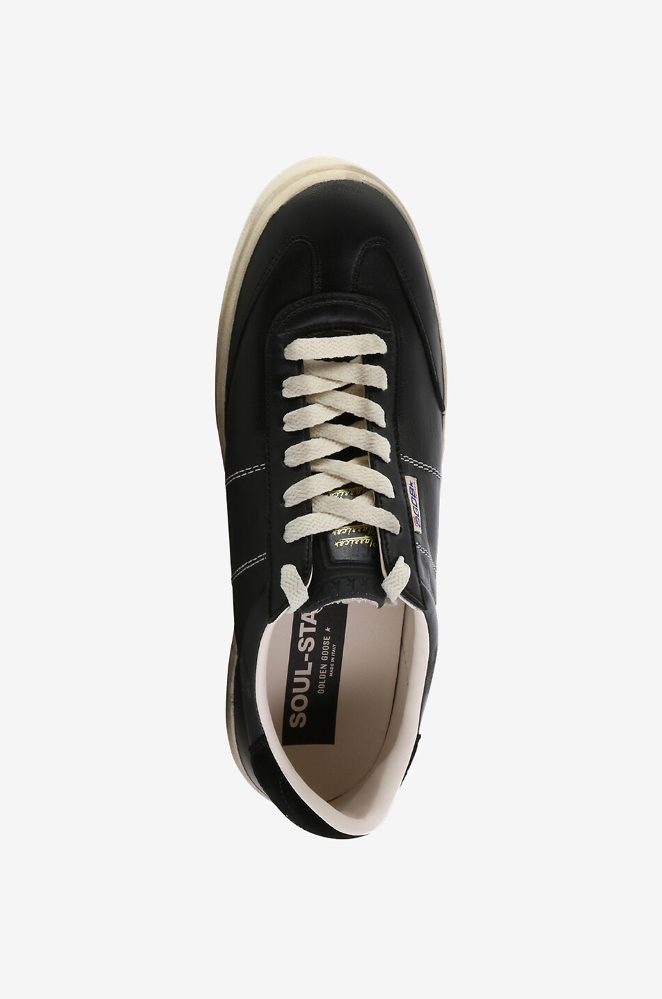 Soul Star low-top distressed nappa leather and suede
