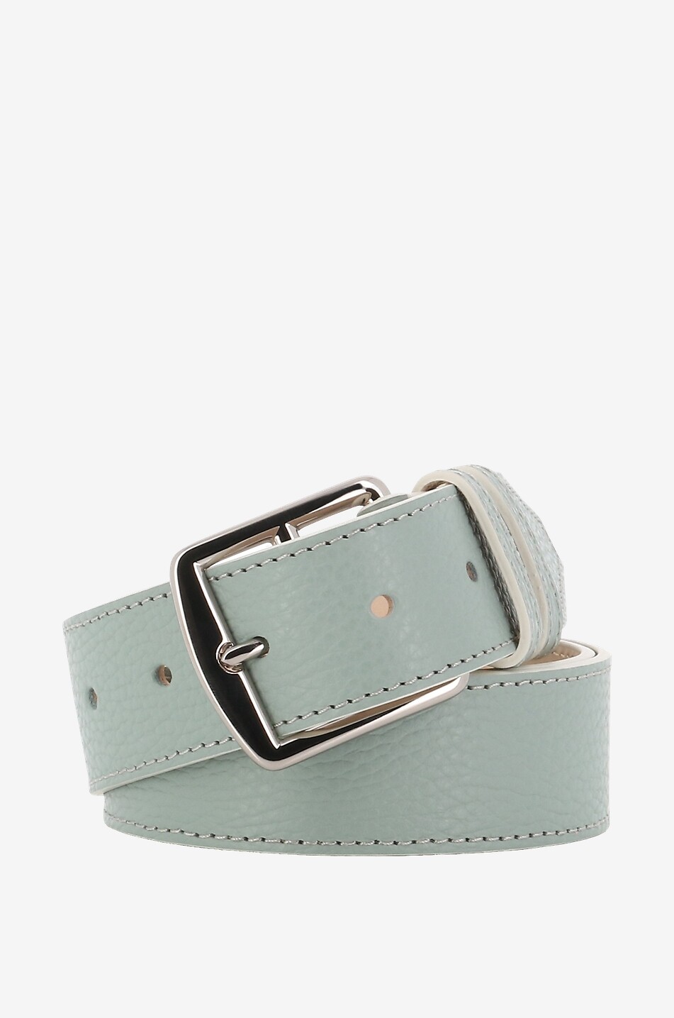 Grained leather belt