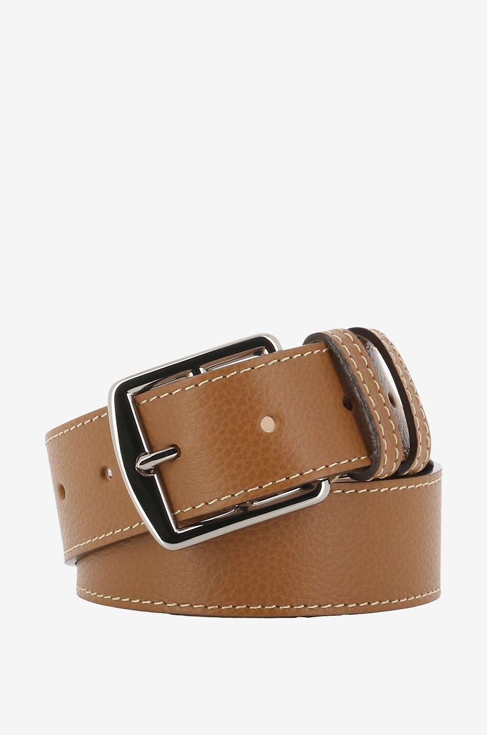 BERTHILLE Ceinture en cuir grainé Femme MARRON CLAIR 1