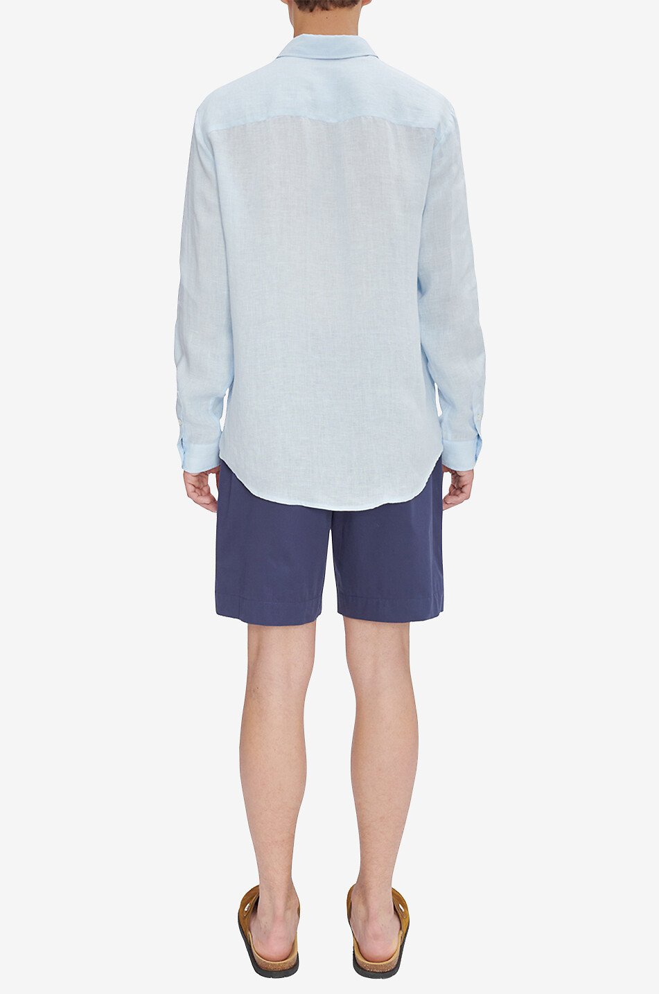 A.P.C. Chemise à manches longues en lin Cassel Homme BLEU CLAIR 4