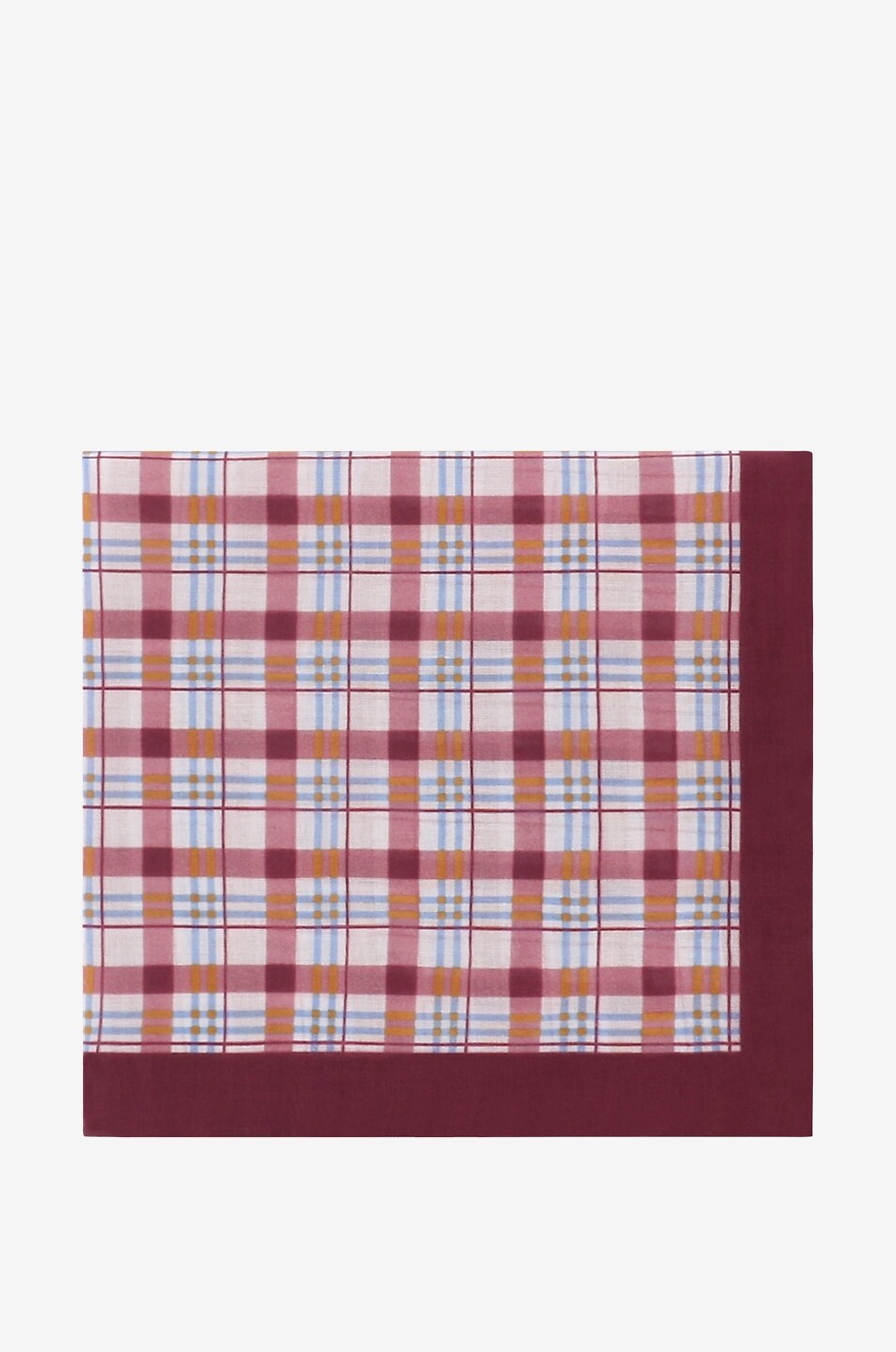 BIGI CRAVATTE Pochette en coton à carreaux Homme VIOLET FONCÉ 1