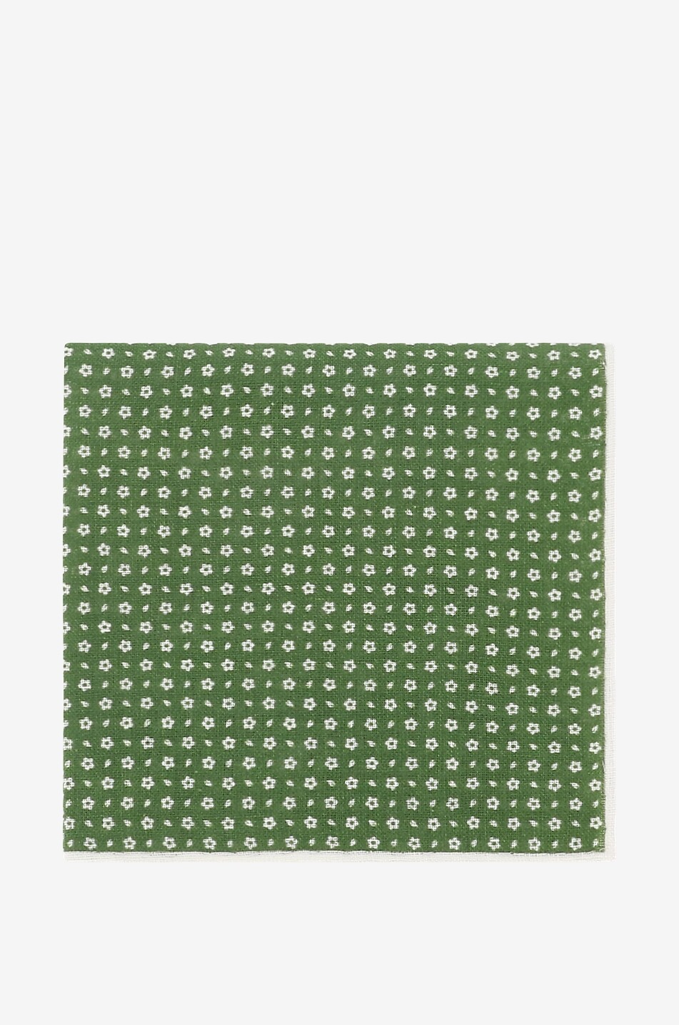 BIGI CRAVATTE Linen floral pocket square Men GREEN 1