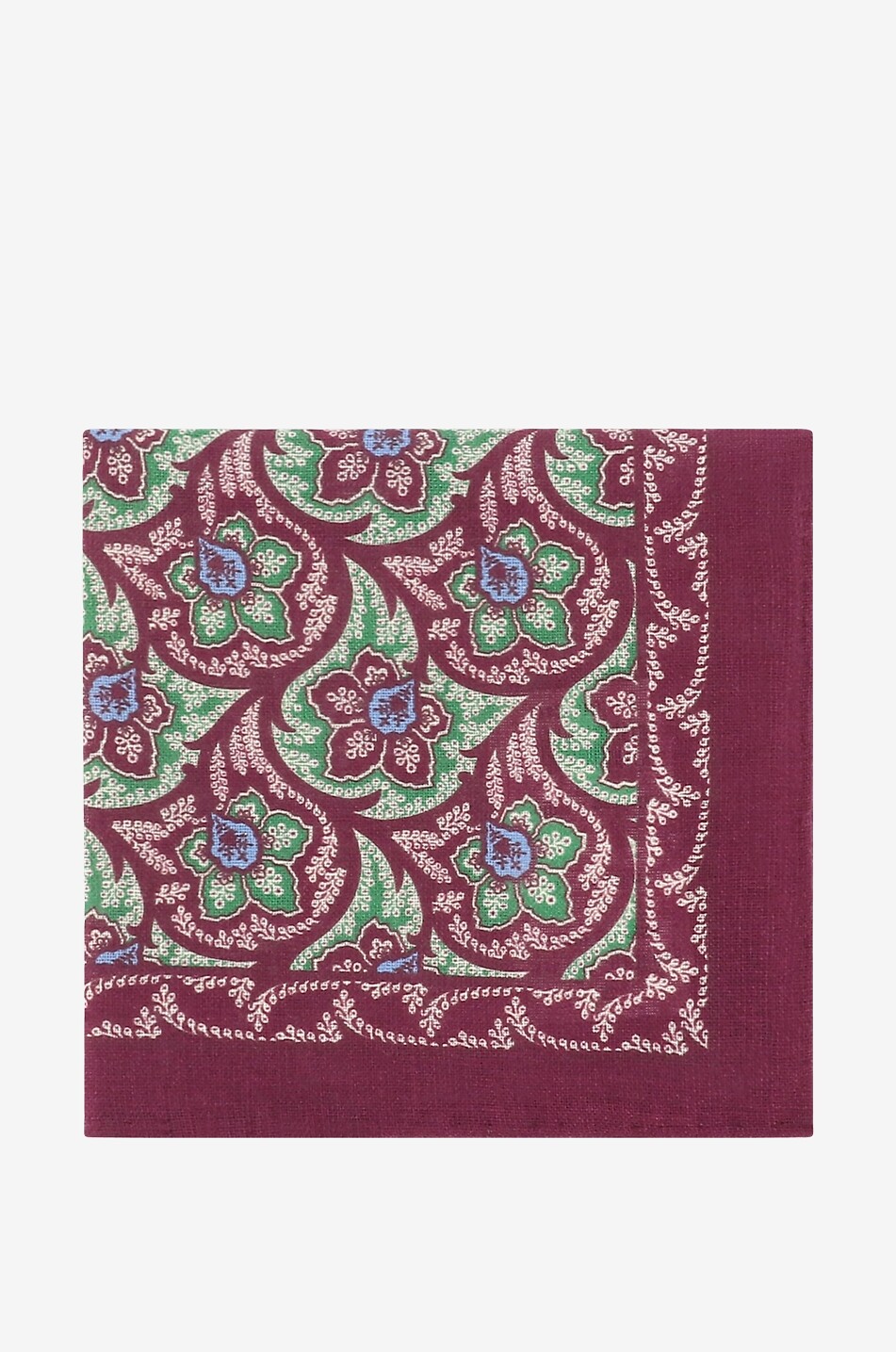 BIGI CRAVATTE Floral print linen pocket square Men DARK PURPLE 1
