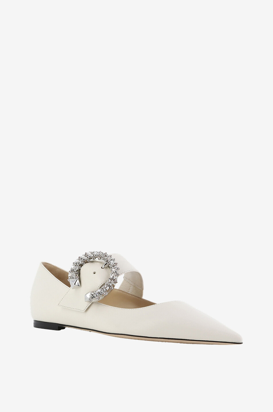 Ballerines à bride et bout pointu en cuir nappa Melva