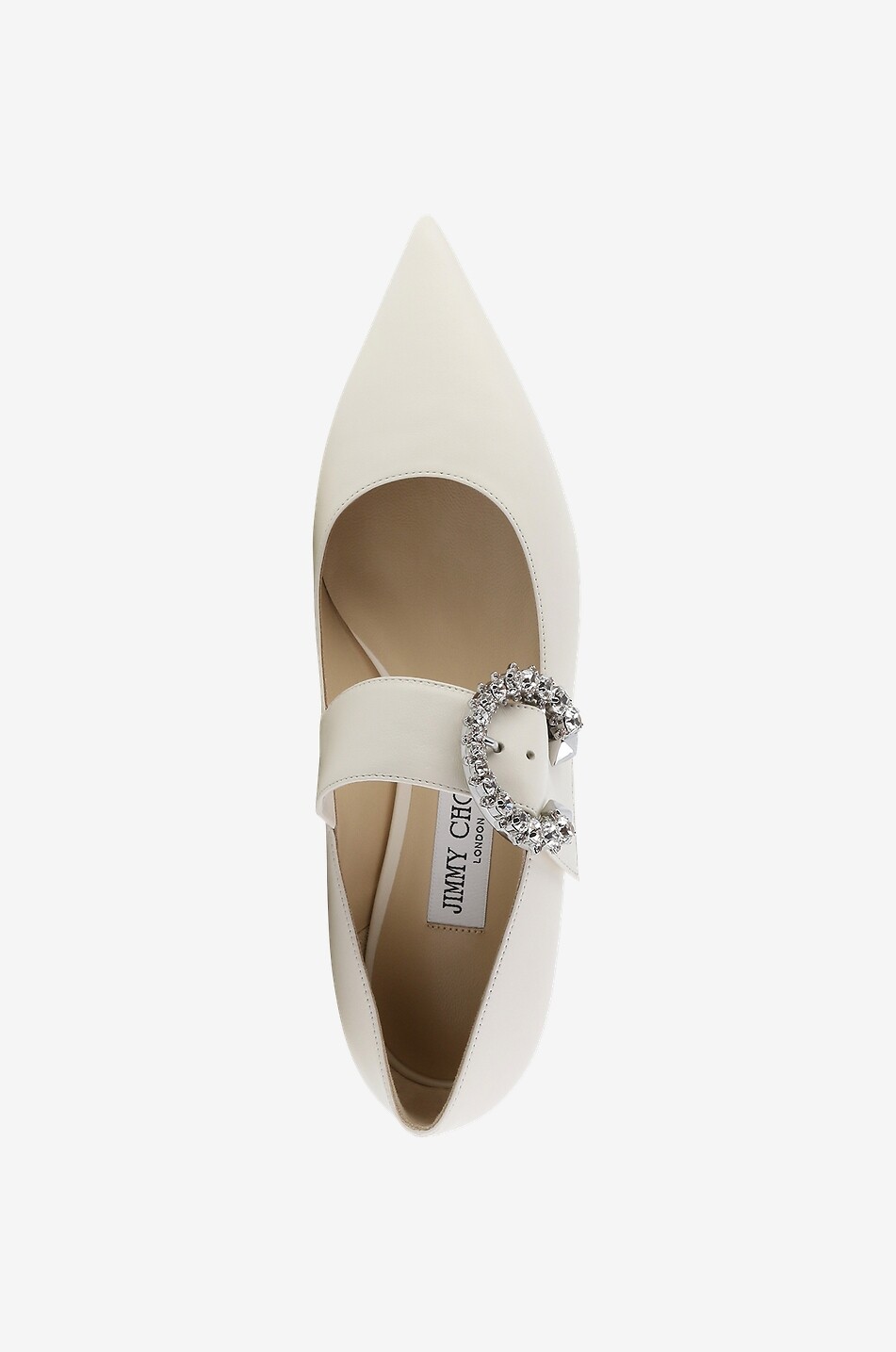 Ballerines à bride et bout pointu en cuir nappa Melva