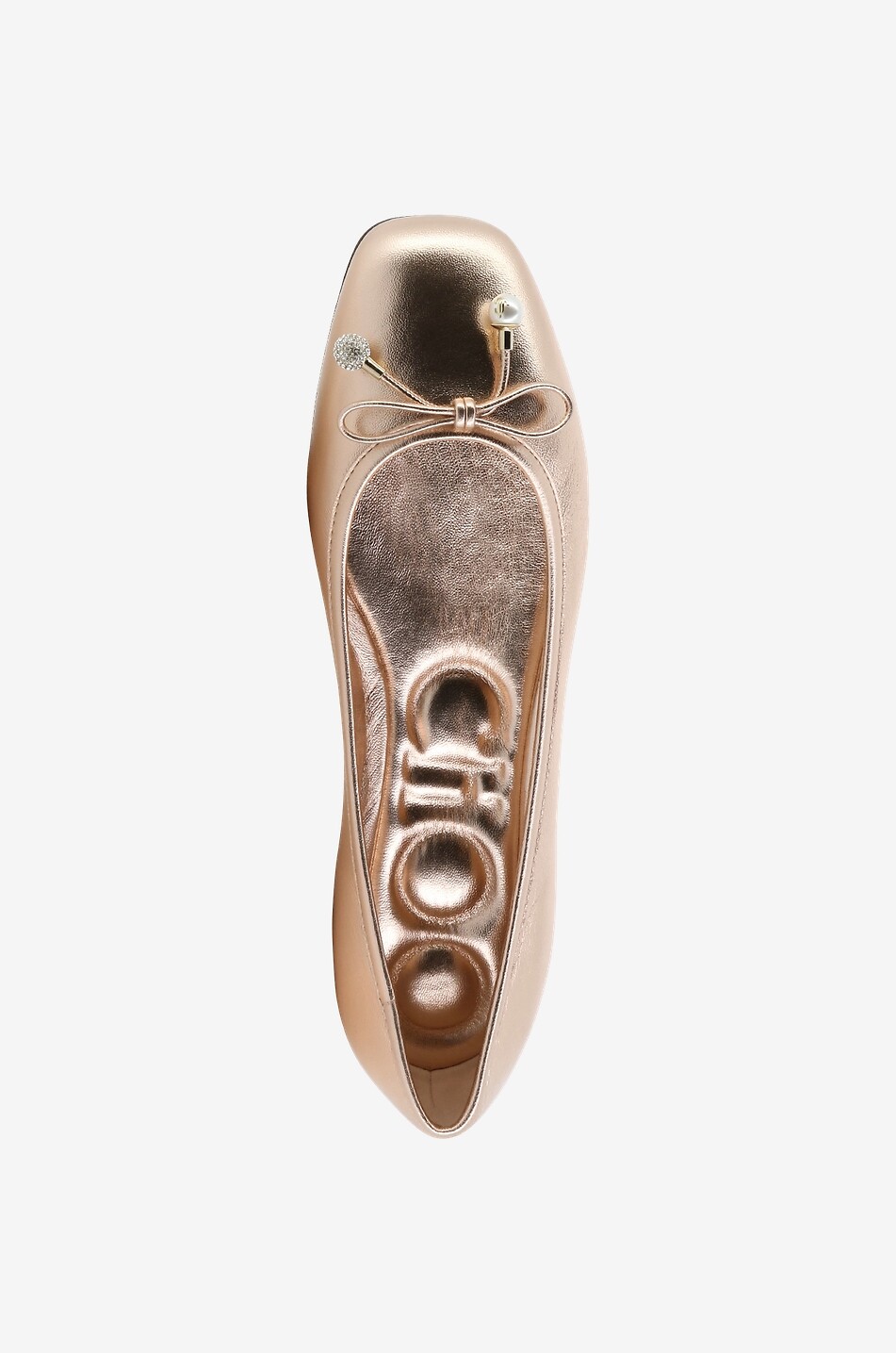 Elme metallic leather ballet flats