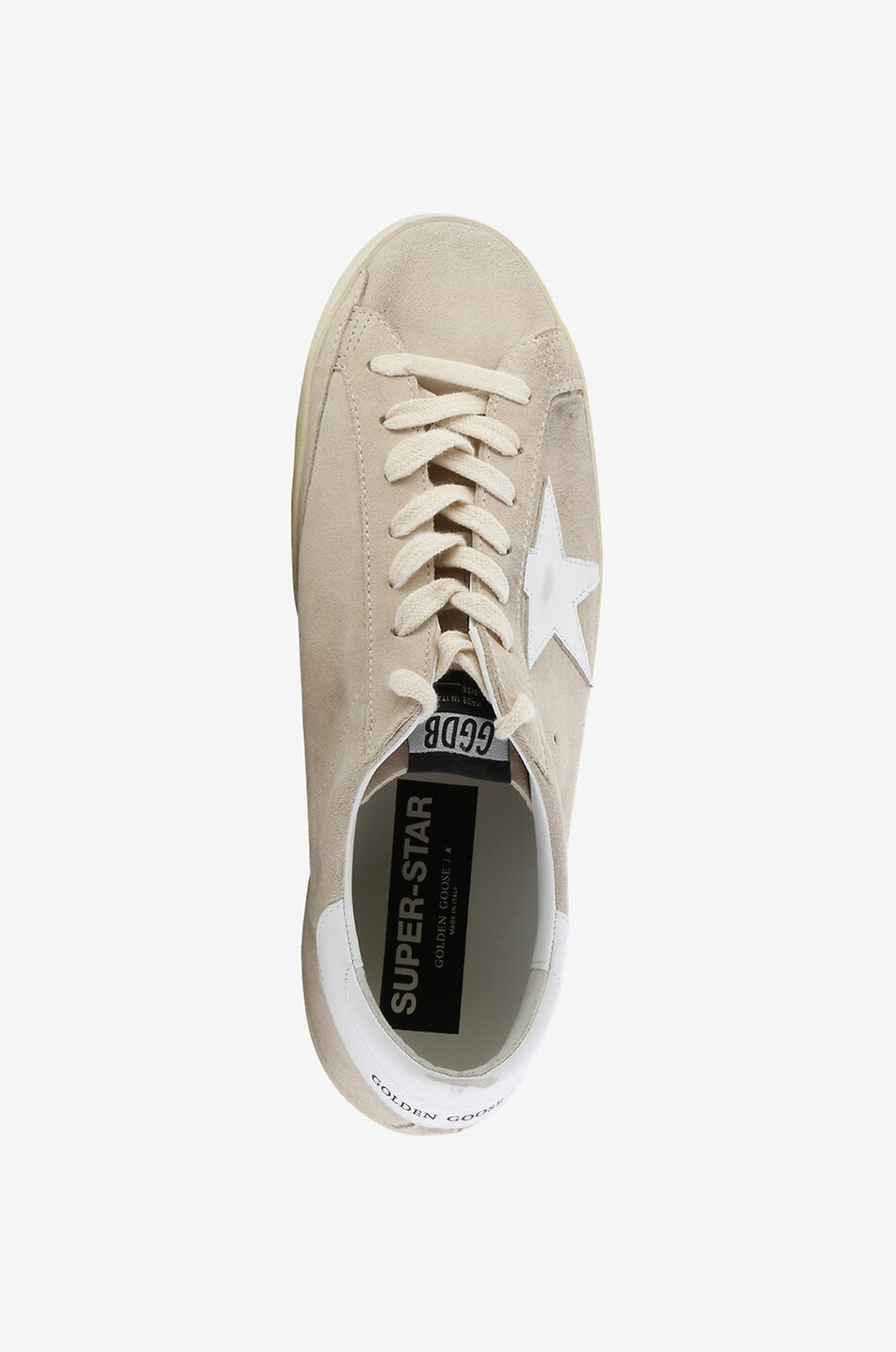 GOLDEN GOOSE Super-Star Classic suede and distressed smooth leather sneakers Men WHITE 5