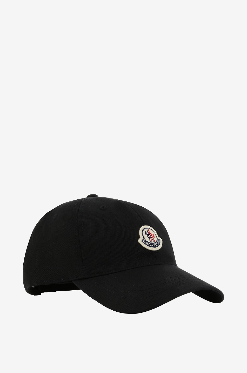 MONCLER Tricolour ribbon and logo patch adorned baseball cap Men BLACK 2