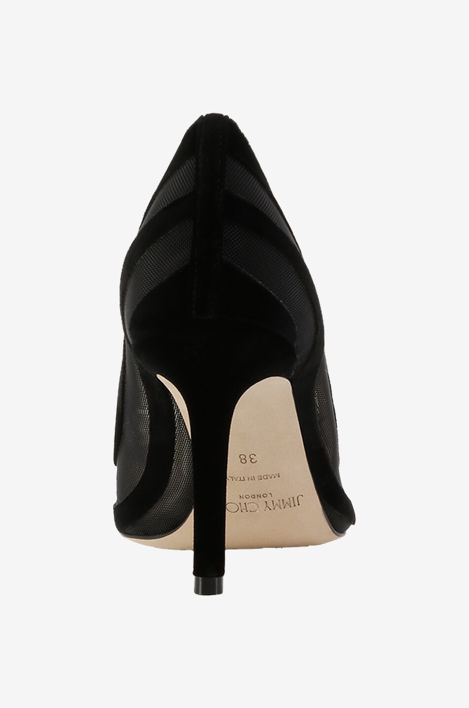 JIMMY CHOO Escarpins en mesh à rayures floquées Love 85 Femme NOIR 4
