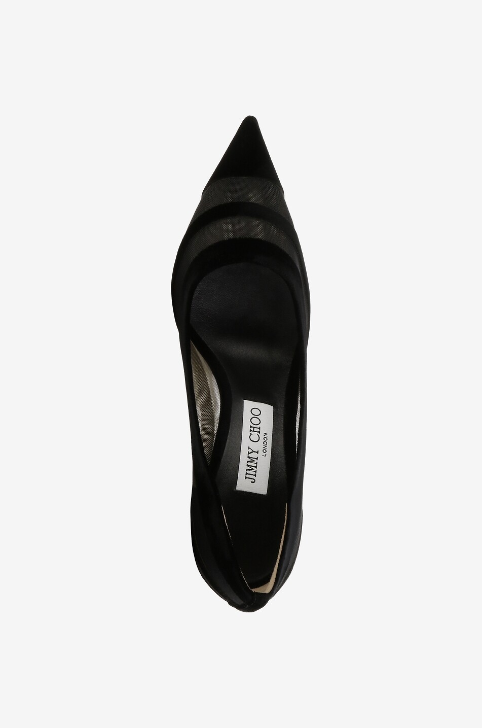 JIMMY CHOO Escarpins en mesh à rayures floquées Love 85 Femme NOIR 5