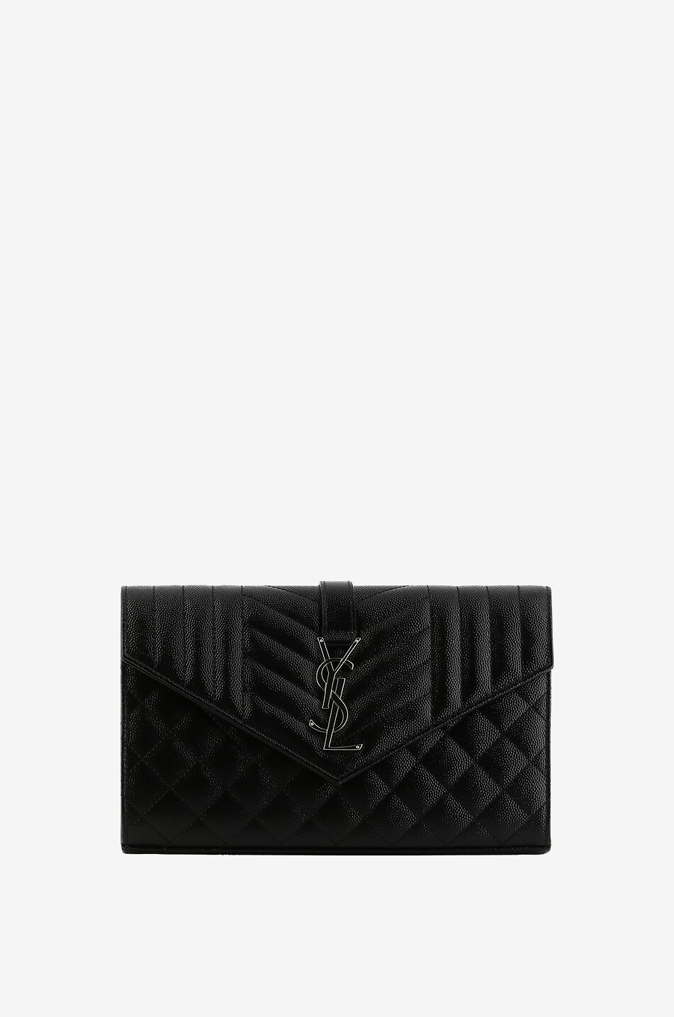 Cassandre Mixed Matelassé grained leather chain wallet