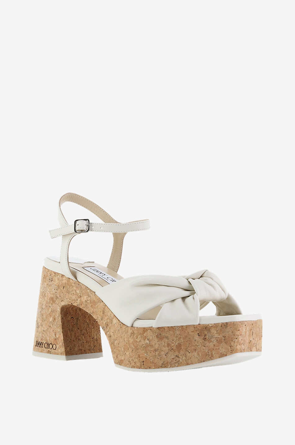 Sandales à plateau en cuir nappa Heloise Wedge 95