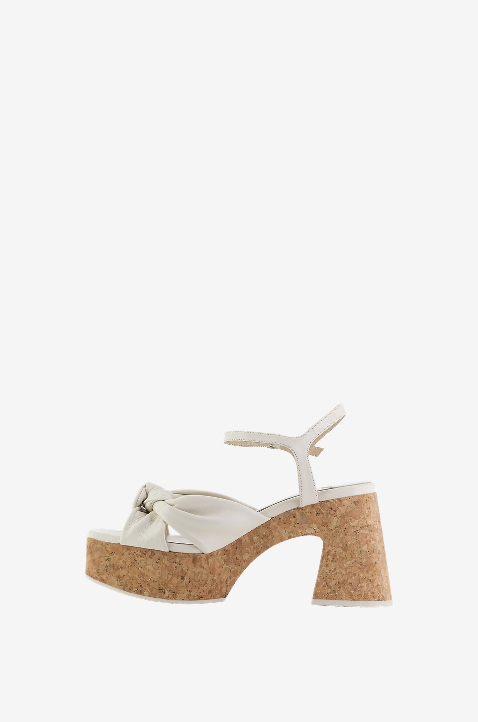 JIMMY CHOO Heloise Wedge 95 nappa leather platform sandals Women WHITE 3