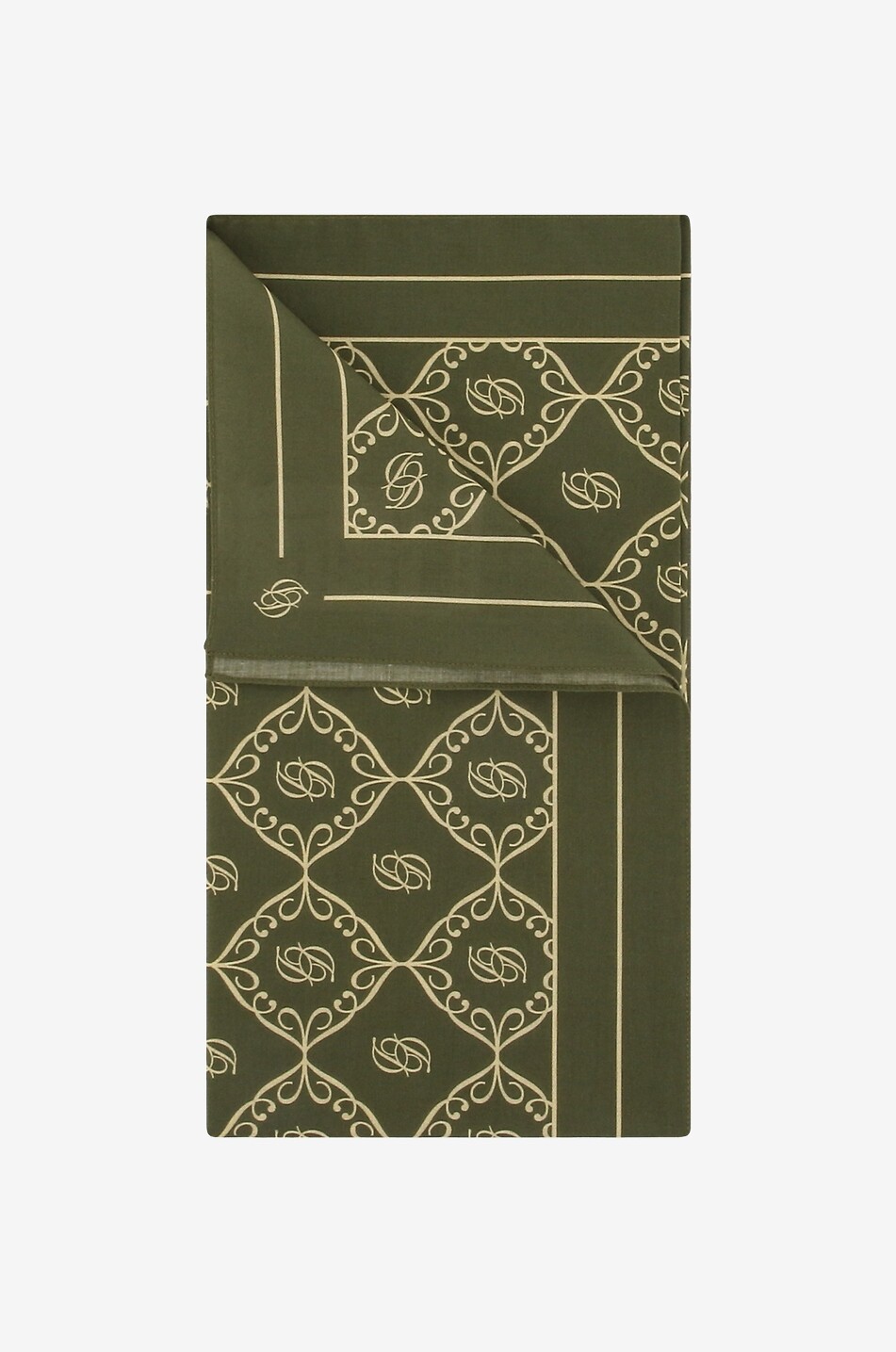 DROLE DE MONSIEUR Baumwolltuch Le Foulard Monogramme. Herren KHAKI 2