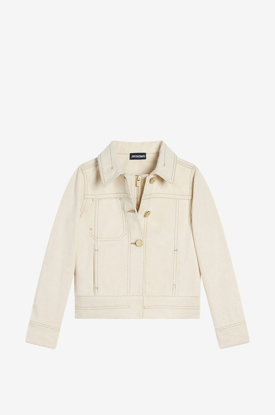 JACQUEMUS Kinder-Jeansjacke La Veste de Nimes Mädchen CREMEFARBEN 1