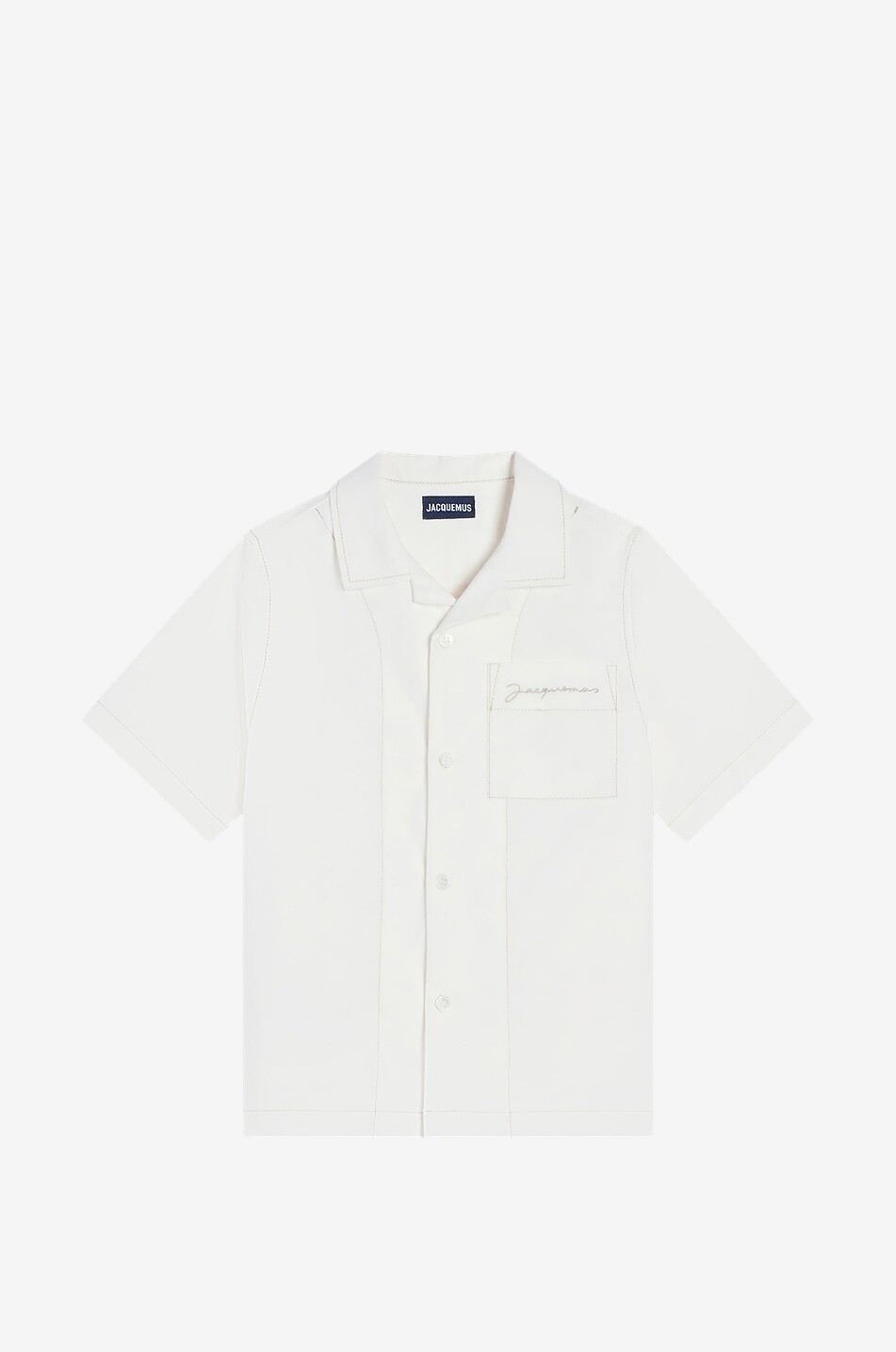 JACQUEMUS La chemise Jean short-sleeved boy's shirt Boy EGGSHELL 1