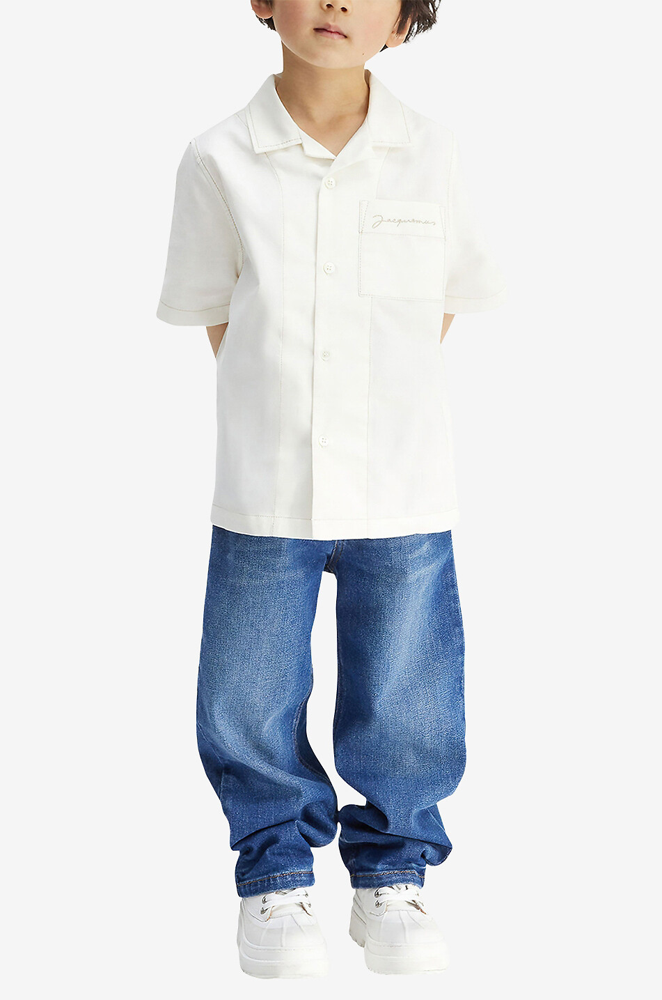 JACQUEMUS La chemise Jean short-sleeved boy's shirt Boy EGGSHELL 4