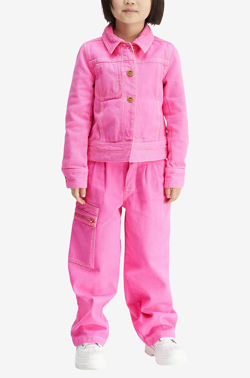 JACQUEMUS Weite Kinder-Cargojeans Le De Nimes Large Mädchen ROSA 2