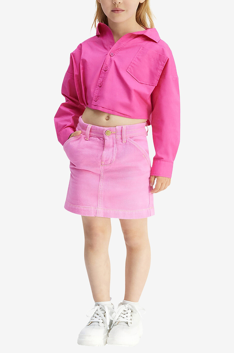 JACQUEMUS Mädchen-Jeans-Minirock La Jupe De Nimes Mädchen ROSA 4