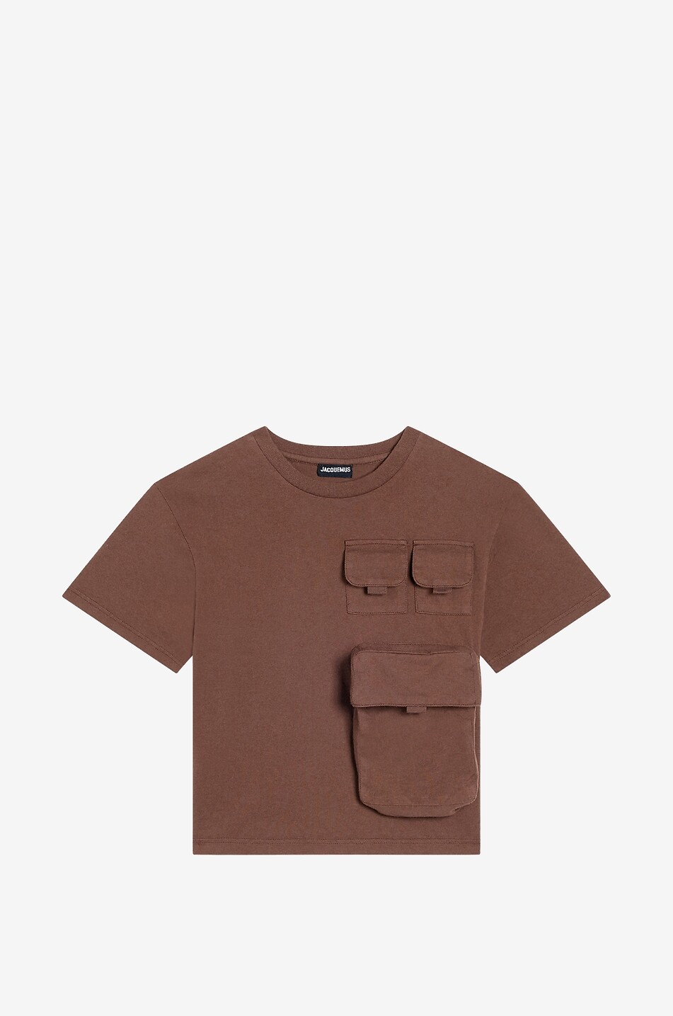 JACQUEMUS Kurzarm-Jungen-T-Shirt Le T-shirt Bolso Junge BRAUN 1