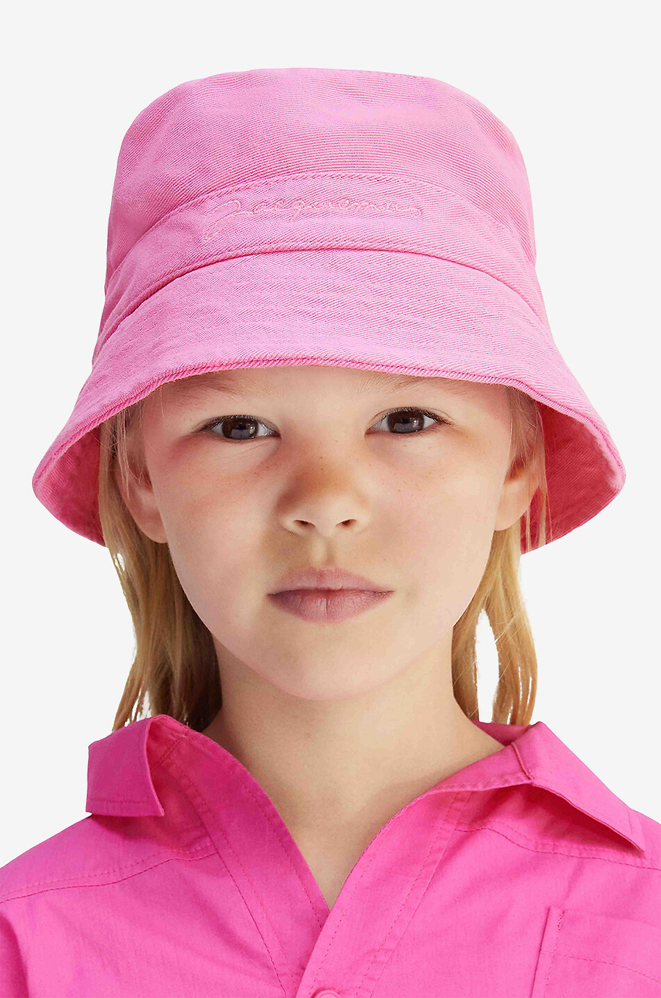 JACQUEMUS Kinder-Fischerhut aus Baumwolle Le Bob Gadjo Junge ROSA 2