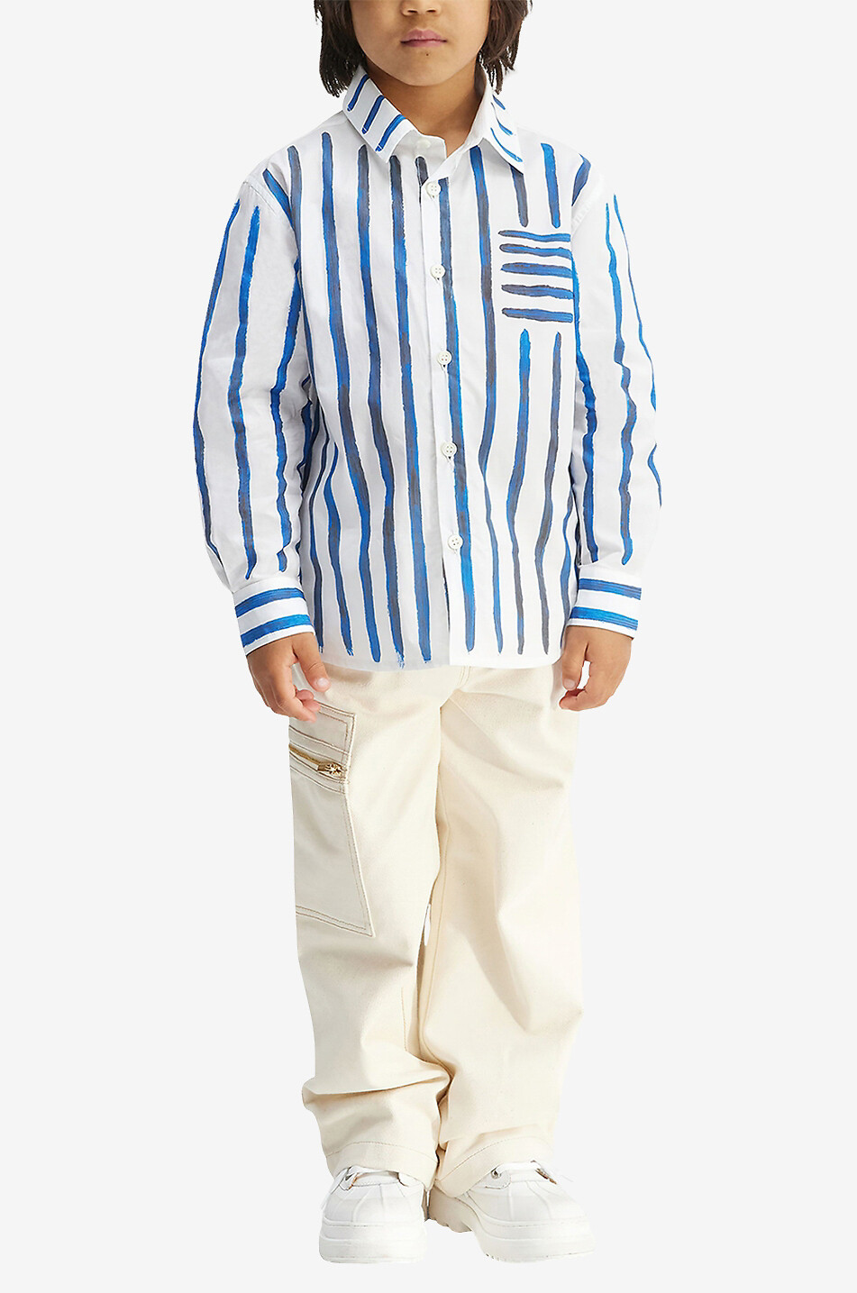 JACQUEMUS La Chemise Peinture long-sleeved boy's shirt Boy WHITE 4