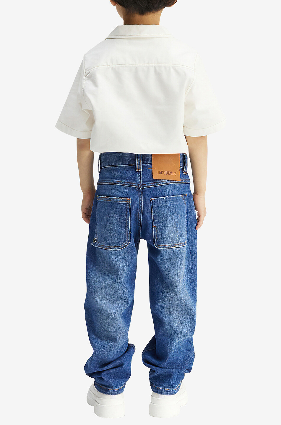 JACQUEMUS Jean garçon en coton stretch Le de Nîmes Garçon BLEU 3