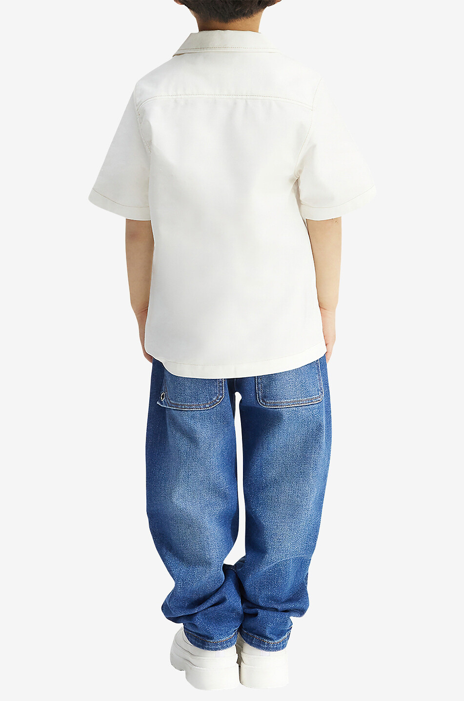 JACQUEMUS Jean garçon en coton stretch Le de Nîmes Garçon BLEU 5