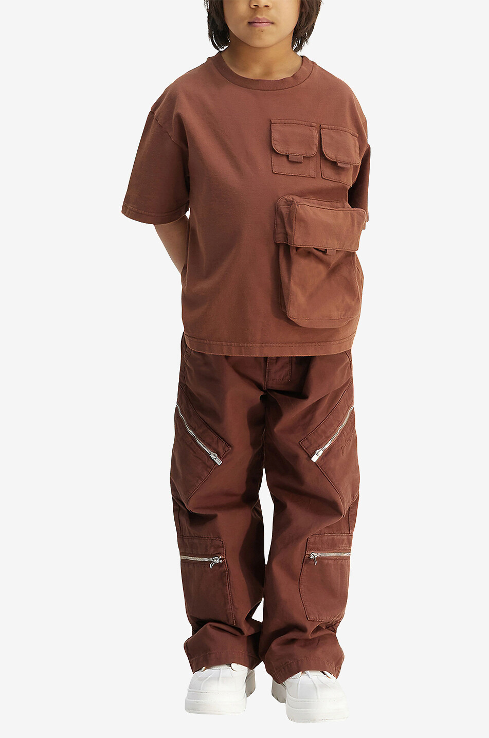 Pantalon en coton enfant Le cargo Maronne