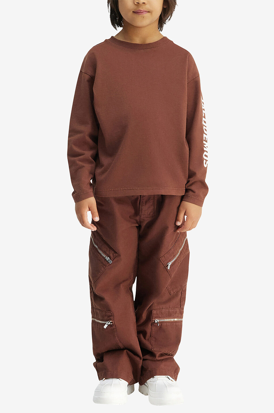JACQUEMUS Pantalon en coton enfant Le cargo Maronne Garçon MARRON 6