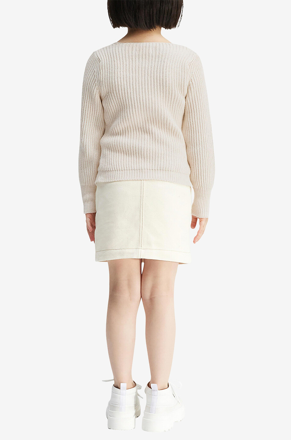 JACQUEMUS Pull à boutonnage asymétrique enfant La Maille Pau Garçon BEIGE 5