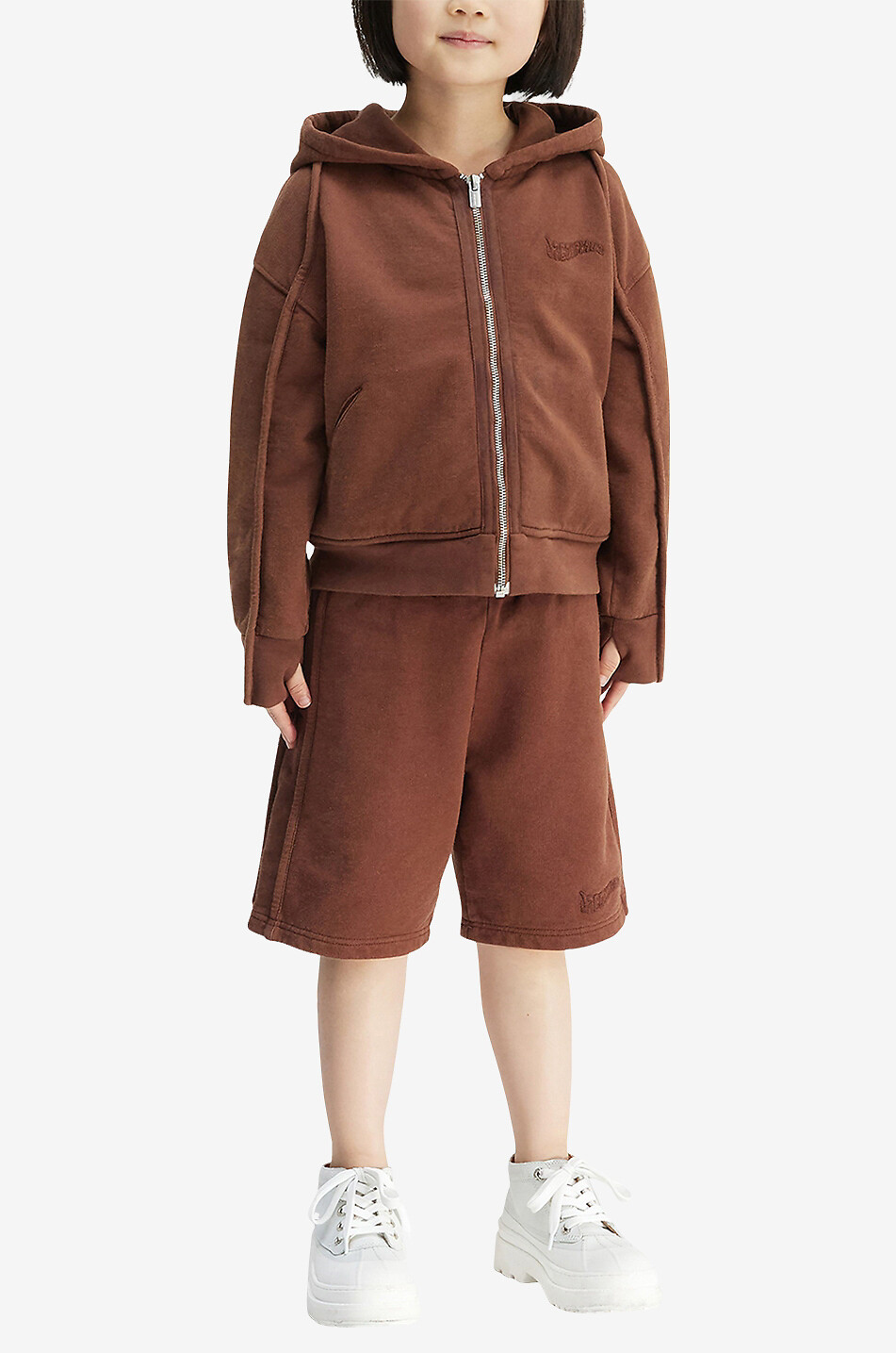 JACQUEMUS Sweat-shirt à capuche enfant Le Camarque Zippé Garçon MARRON 4