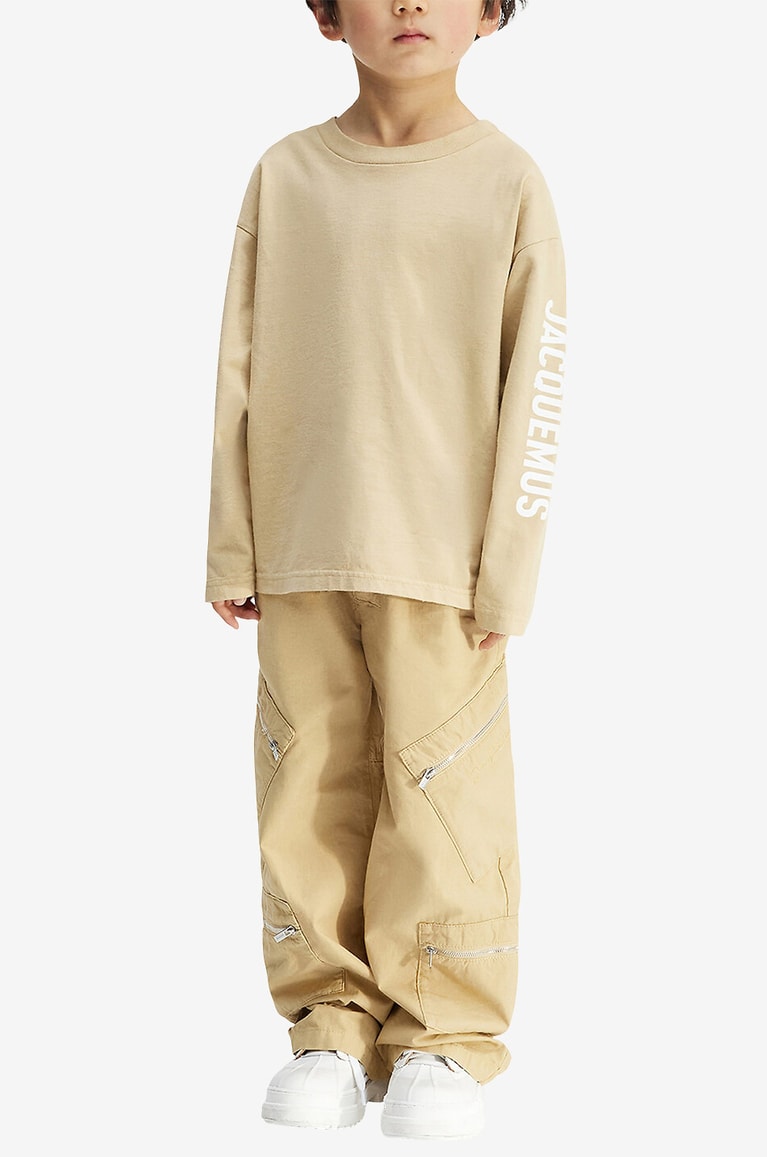 JACQUEMUS Kinder-Langarm-T-Shirt Le T-shirt Jacquemus Junge BEIGE 2