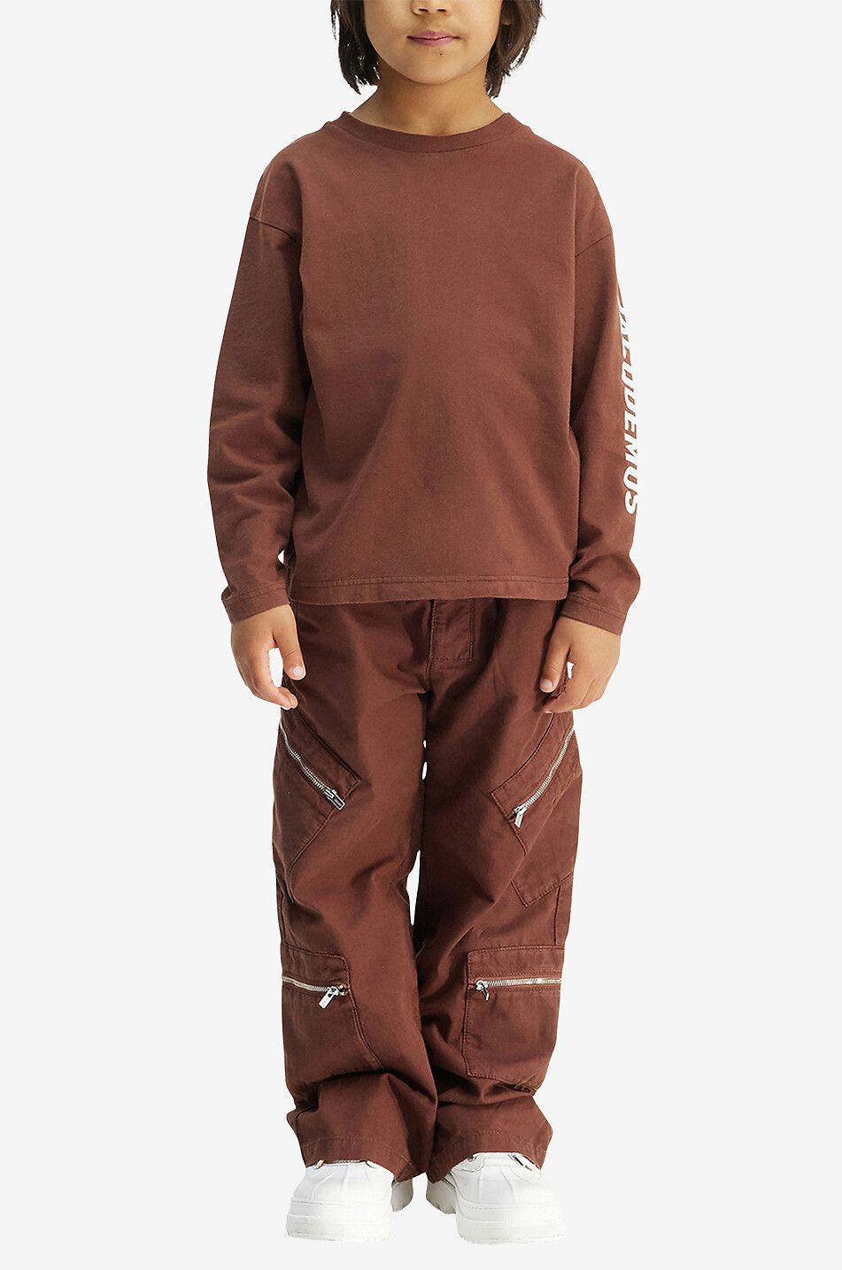 JACQUEMUS Le T-shirt Jacquemus long-sleeved children's T-shirt Boy BROWN 2