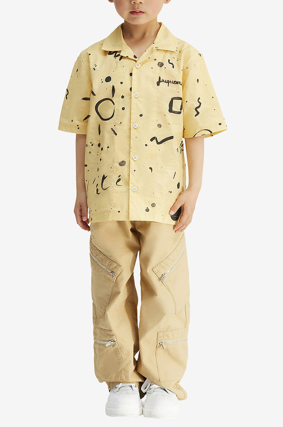 JACQUEMUS La chemise Jean patterned short-sleeved boy's shirt Boy WHITE 2