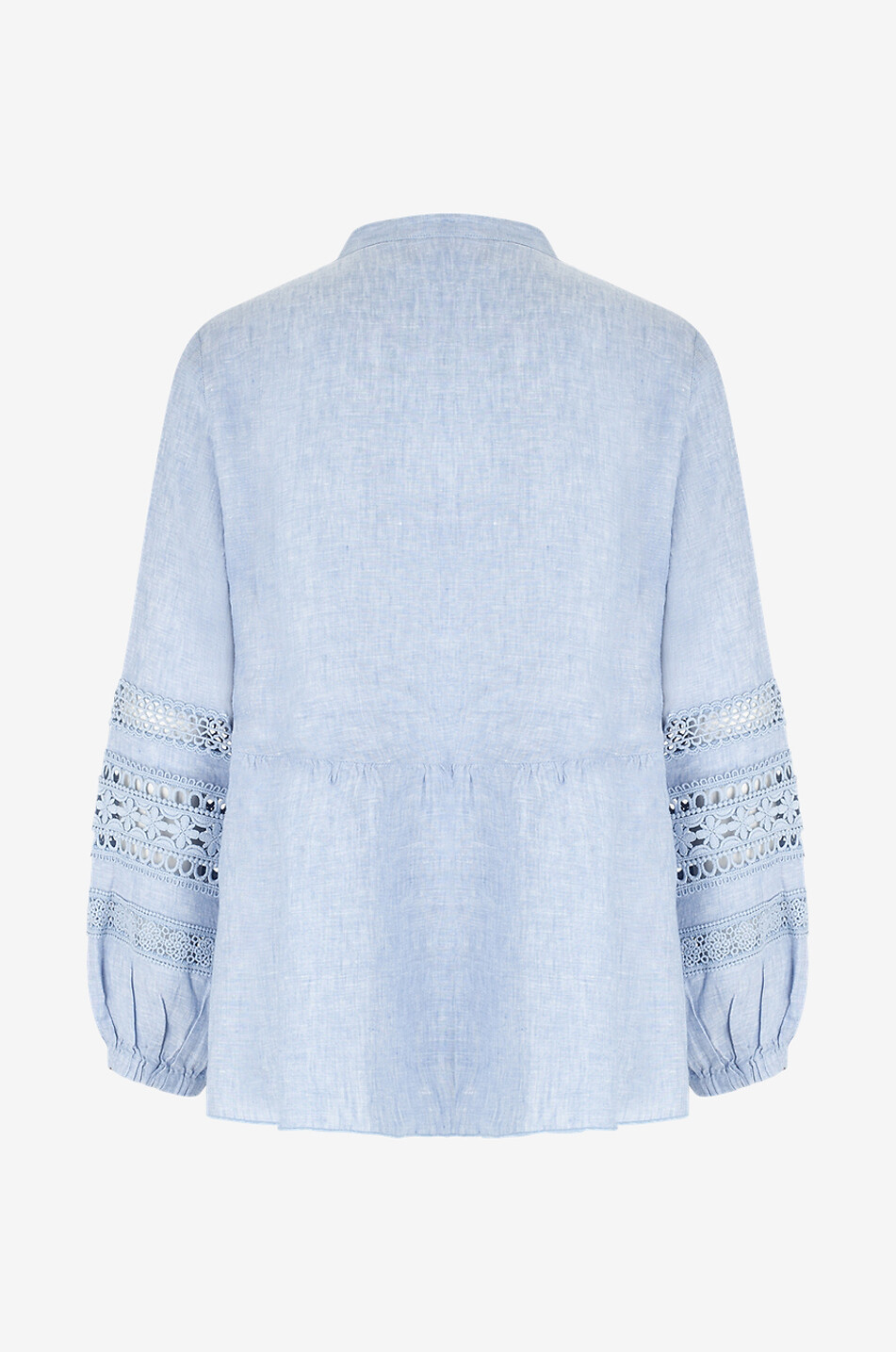 HEMISPHERE Bluse aus Leinen und Spitze Ruliet Damen HELLBLAU 2