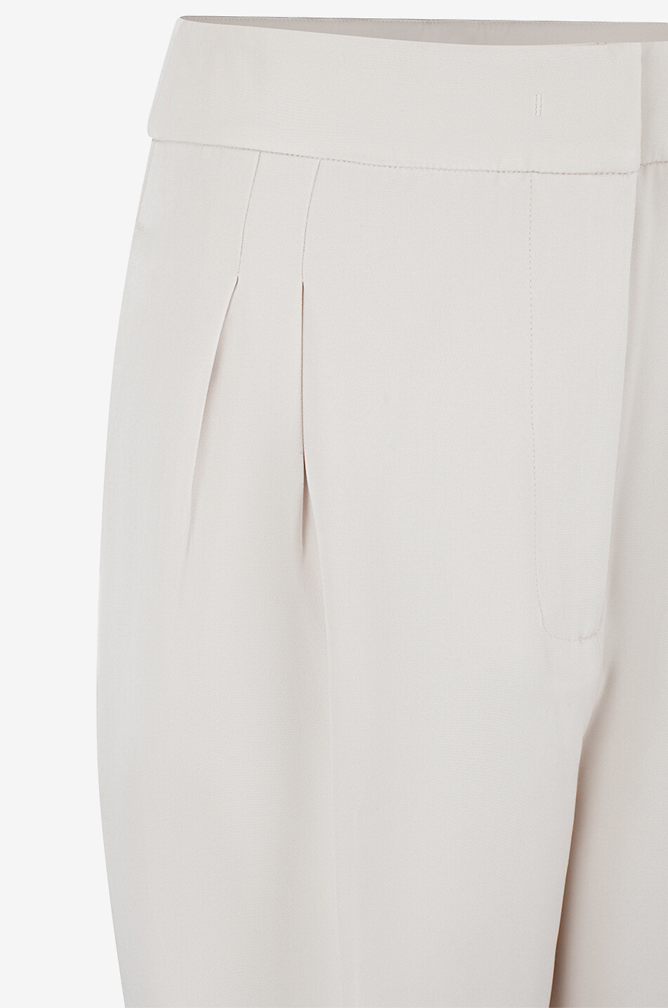 HEMISPHERE Pantalon large raccourci en crêpe Sarita Femme Beige clair 3