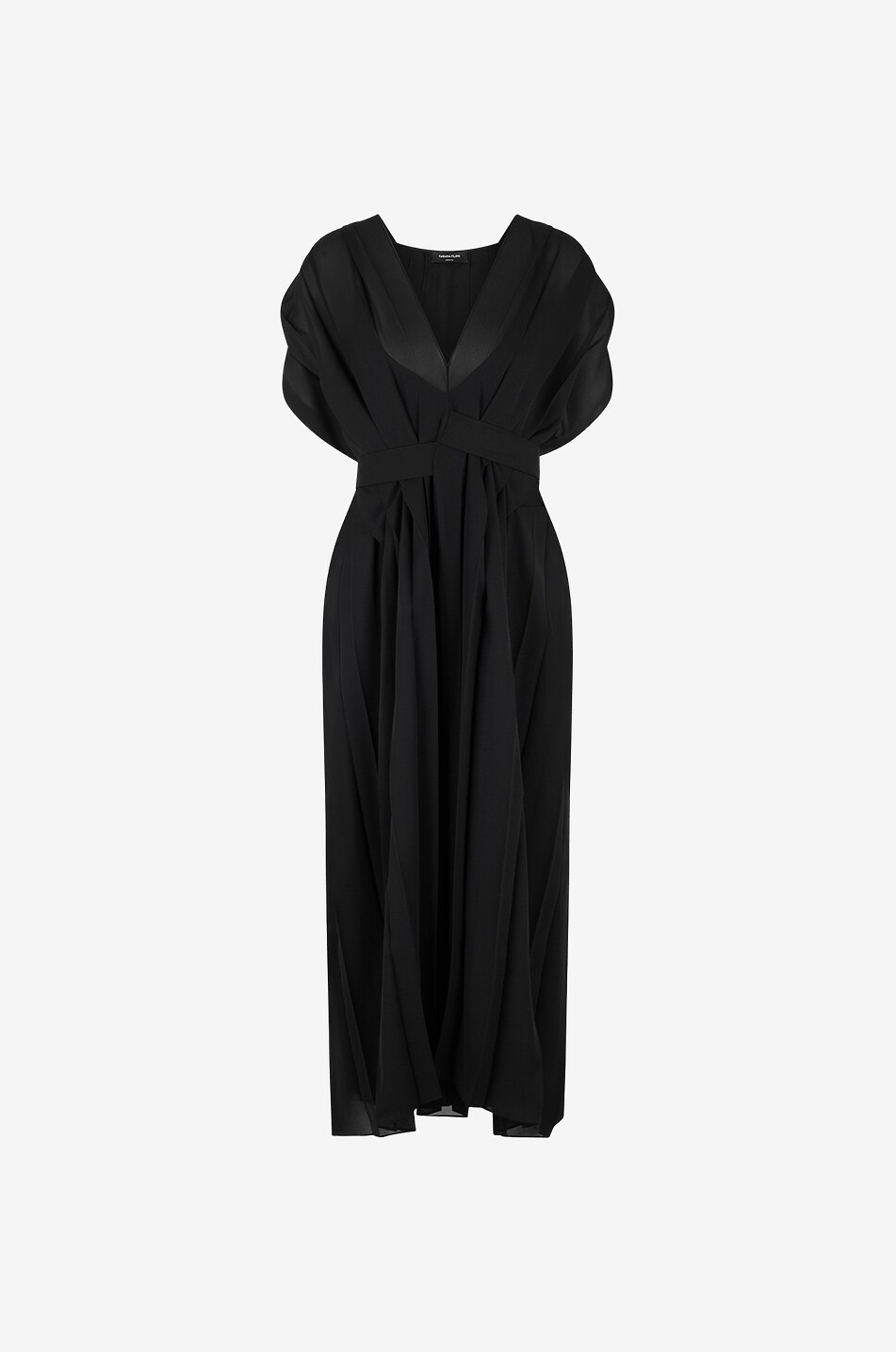 Pleated georgette midi dress